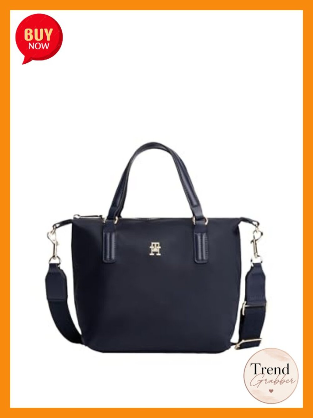 Poppy Small Tote Bag Removable Crossbody Strap Nylon